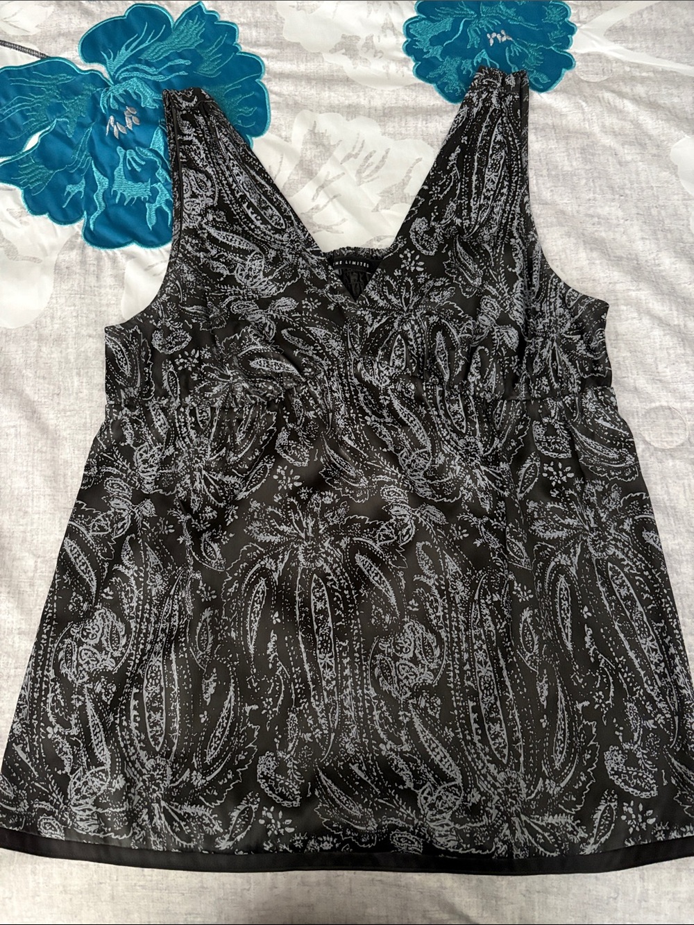 The Limited Black Paisley Sleeveless Camisole